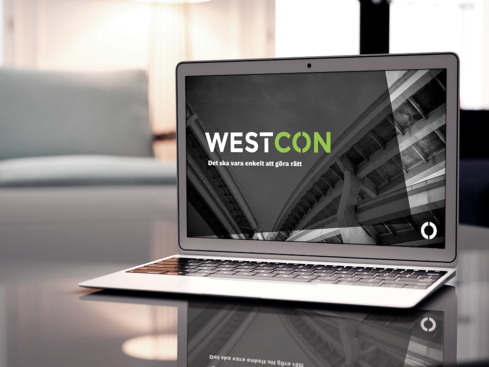 Westcon Presentation på en laptop