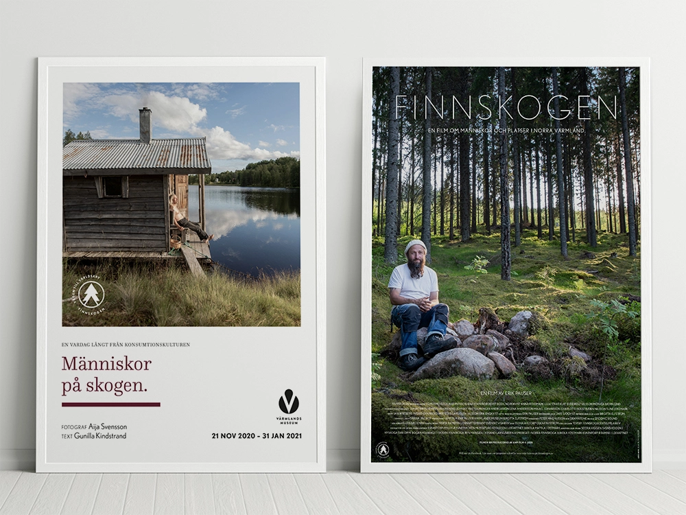 Finnskogen – vägen till världsarv utställningsaffischer